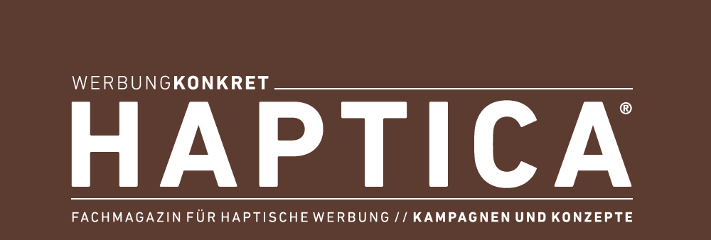 HAPTICA ® – Fachmagazin für haptische Werbung // Kampagnen und Konzepte Logo